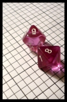 Dice : Dice - Dice Sets - Unknown Purple with White Numerals Transparent Incomplete 4D 6D 12D 20D - Ebay 2010